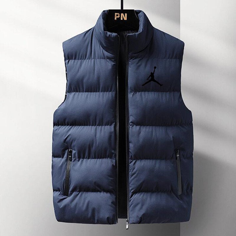Men'S New Velvet Thickeneded Warm Windproof Waistcoat Vest Hong Kong Style Casual Stand Collar Cotton Vest For Men - Image 4