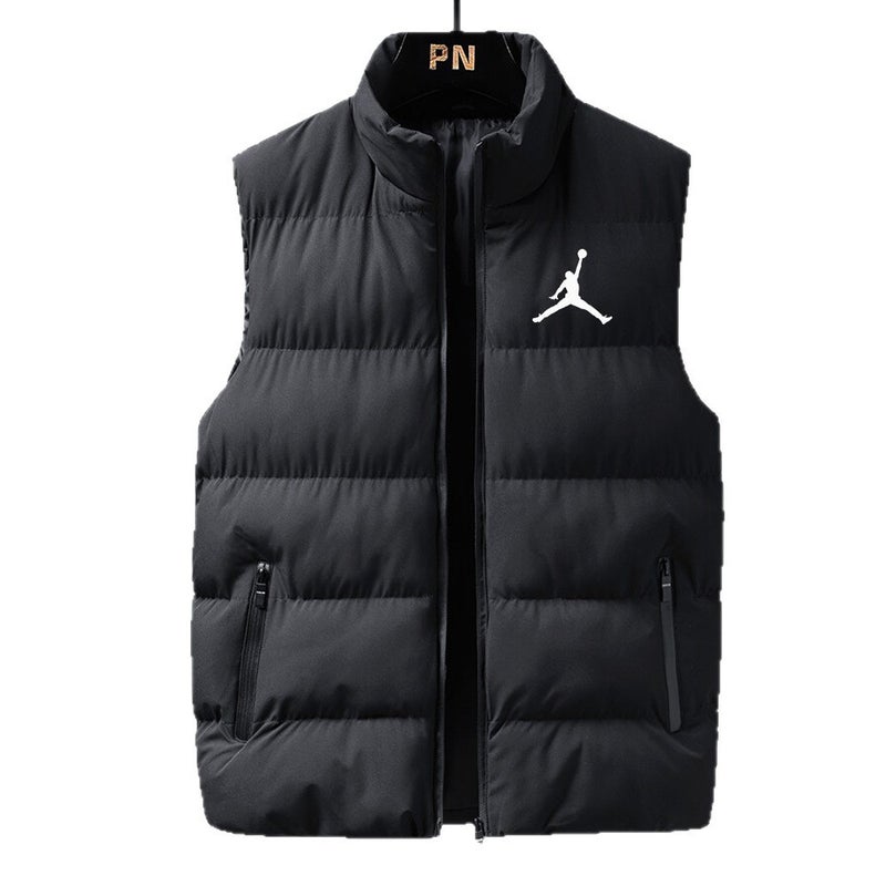 Men'S New Velvet Thickeneded Warm Windproof Waistcoat Vest Hong Kong Style Casual Stand Collar Cotton Vest For Men - Image 5