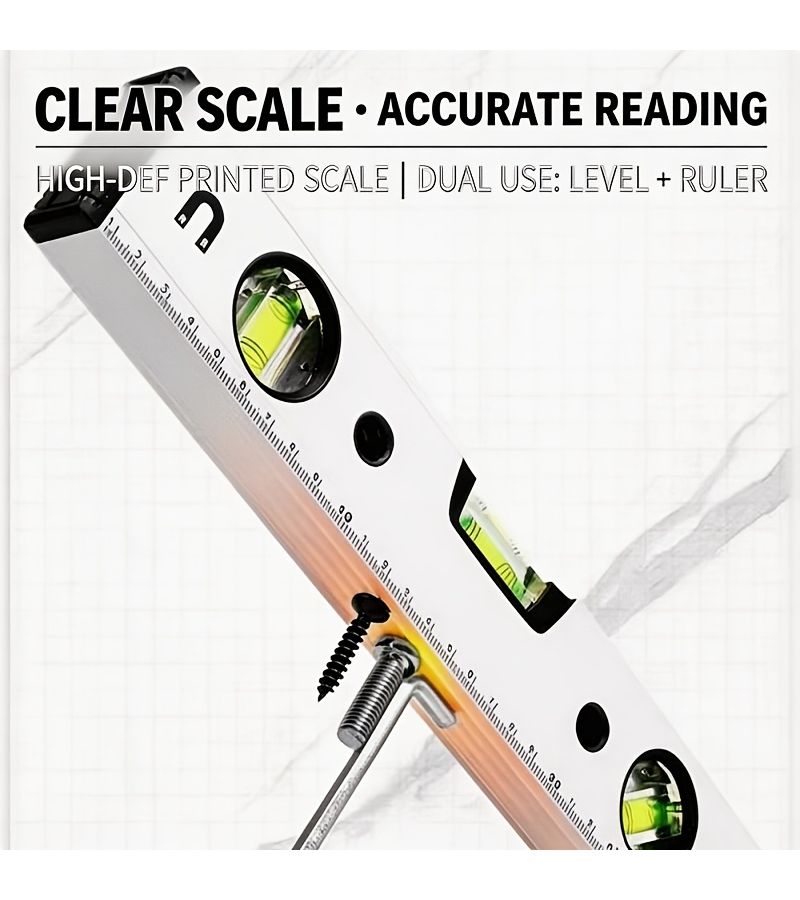 Aluminum Alloy Magnetic Level 600mm High Precision Spirit Level with Magnetic Suction Design - Image 4