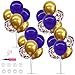 TONIFUL Purple Gold Balloon Centerpieces for TableBalloon Stand Kit for Graduation Decoration 2026 Class of 2026 Party DecorationsRetirementAnniversaryBirthday Decorations 4 Set - Image 2