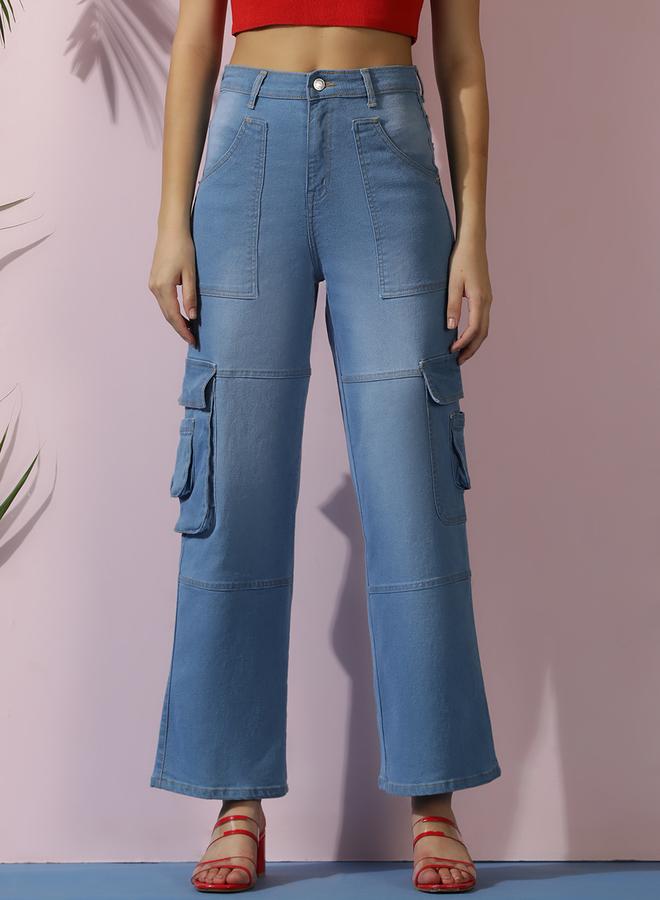 كوتي جينز كوتي واسع الساق عالي الخصر - Image 2