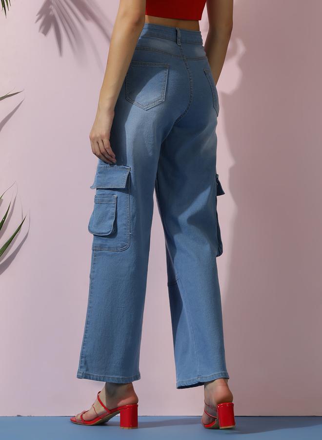 كوتي جينز كوتي واسع الساق عالي الخصر - Image 5