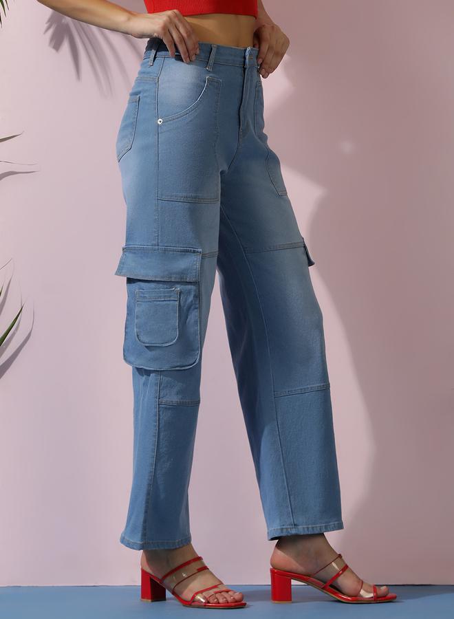كوتي جينز كوتي واسع الساق عالي الخصر - Image 4