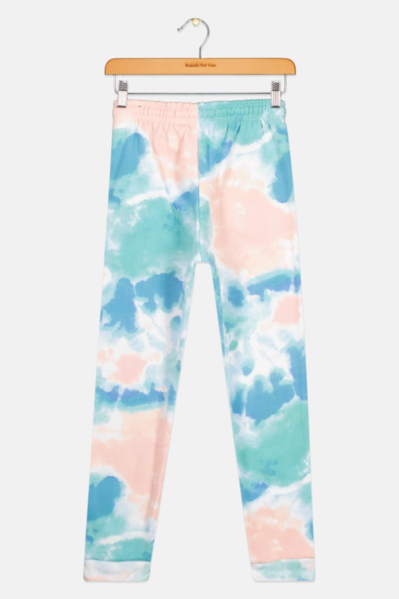 brooklyn Kids Boy Drawstring Tie Dye Jogger Pants, White Combo - Image 2