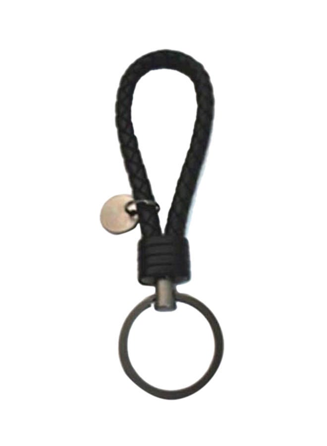 NIBEMINENT Leather Keychain Black