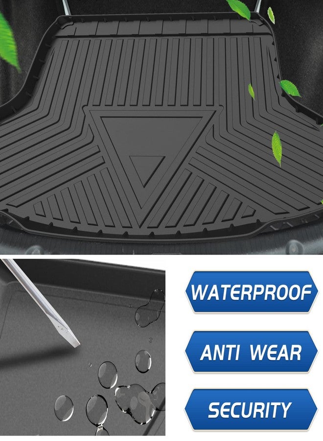 Elsetyler Cargo Liner for 2021 2022 2023 2024 2025 Sentra 2020 - Black TPE All Weather Heavy Duty Waterproof Rear Cargo Tray Trunk Floor Mat Protector Compatible with 2020-2025 Nissan Sentra - Image 2