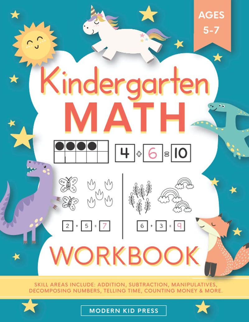 FILLBOSS Kindergarten Math Workbook: Kindergarten and 1st Grade Workbook Age 5-7 | Homeschool Kindergarteners | Addition and Subtraction Activities + Worksheets - Image 1