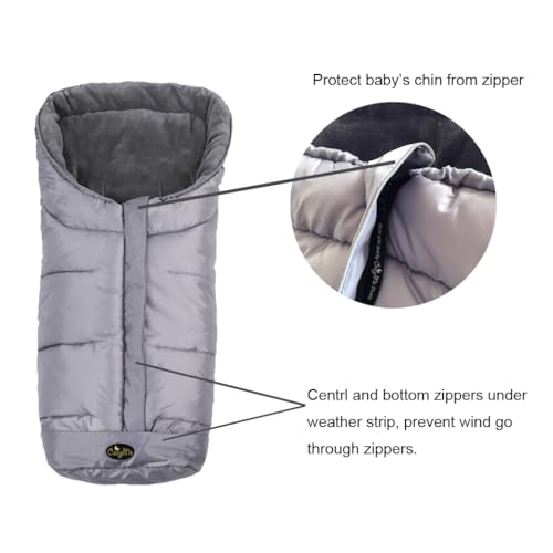 CozyMe Stroller Footmuff Go 3 Seasons for Toddler,Wind Proof,Anti-slip Winter Bunting Bag,6-36M Toddler Stroller Warmer - Image 4