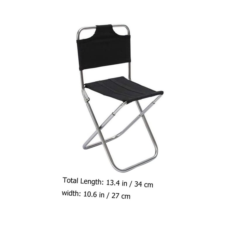 Heavy Duty Outdoor Folding Chair with Strengthened Bracket Easy to Carry Black - Image 4