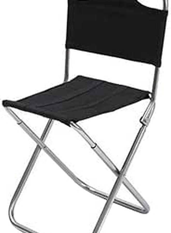 Heavy Duty Outdoor Folding Chair with Strengthened Bracket Easy to Carry Black - Image 1