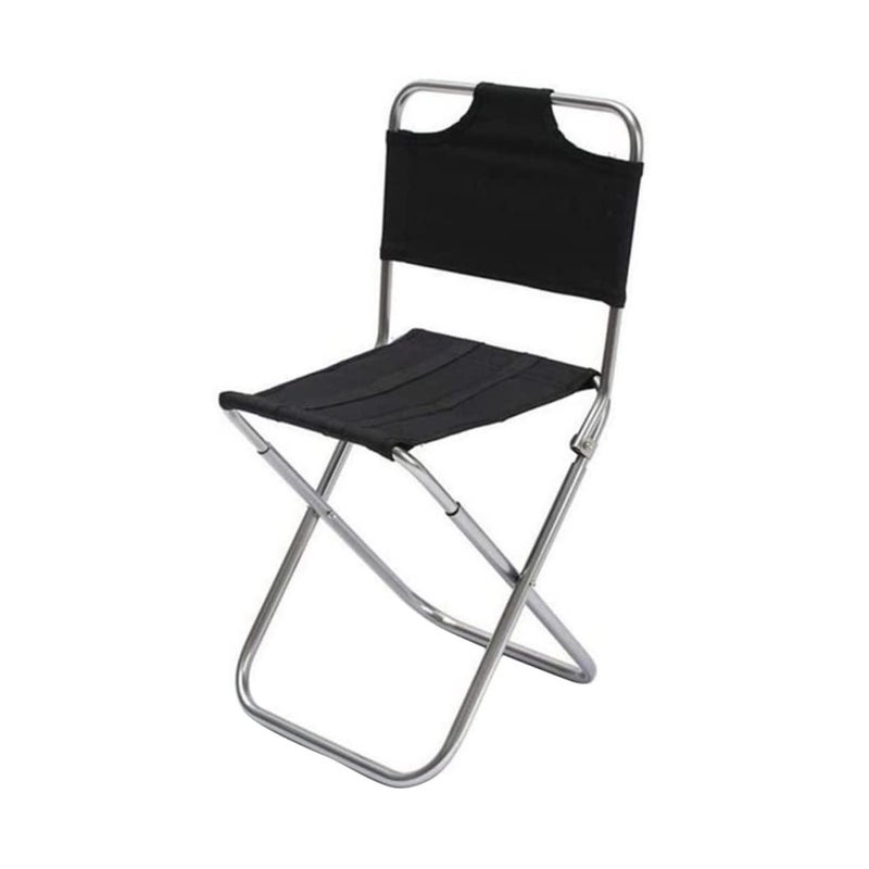 Heavy Duty Outdoor Folding Chair with Strengthened Bracket Easy to Carry Black - Image 2