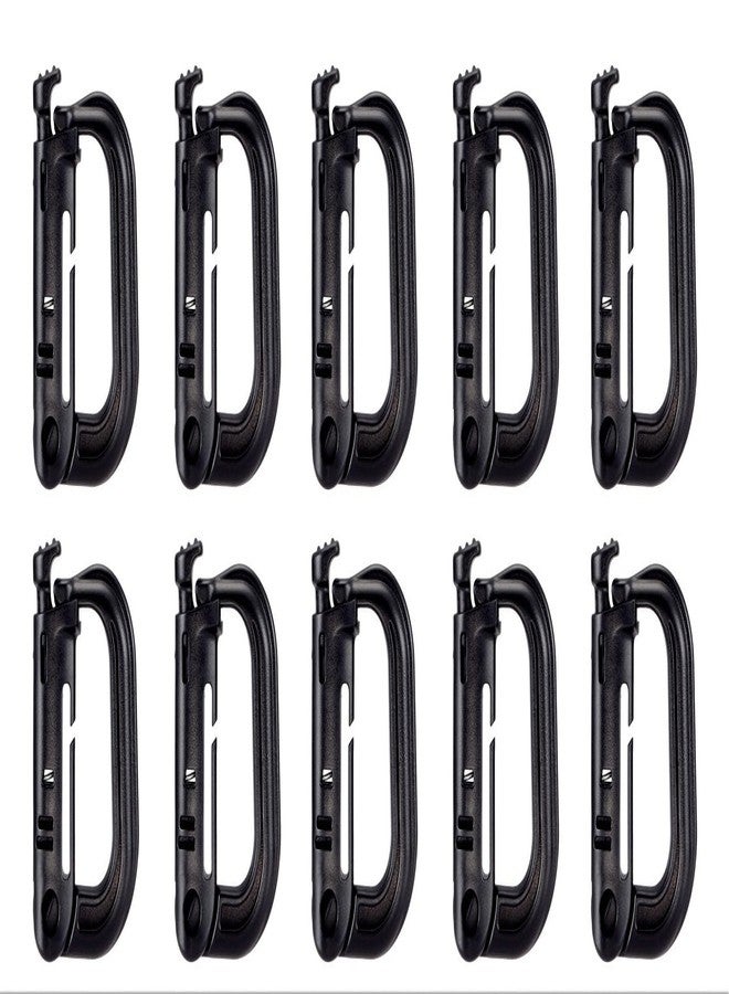 BOOSTEADY 10 Pack Multipurpose D-Ring Grimlock Locking for Molle Webbing with Zippered Pouch - Image 1