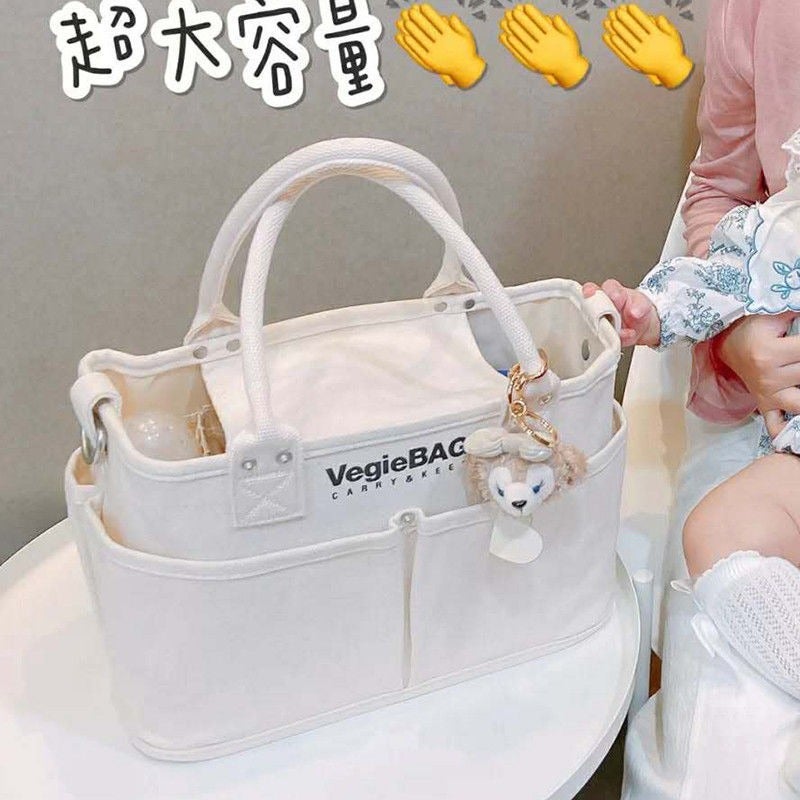 Japanese Vegiebag Mommy Bag Portable Mother And Baby Bag For Going Out Lightweight Large Capacity Mother Bag Women'S Canvas Tote Bag - Image 2