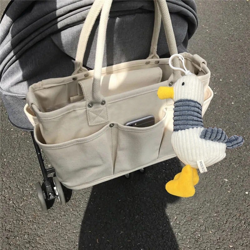Japanese Vegiebag Mommy Bag Portable Mother And Baby Bag For Going Out Lightweight Large Capacity Mother Bag Women'S Canvas Tote Bag - Image 1