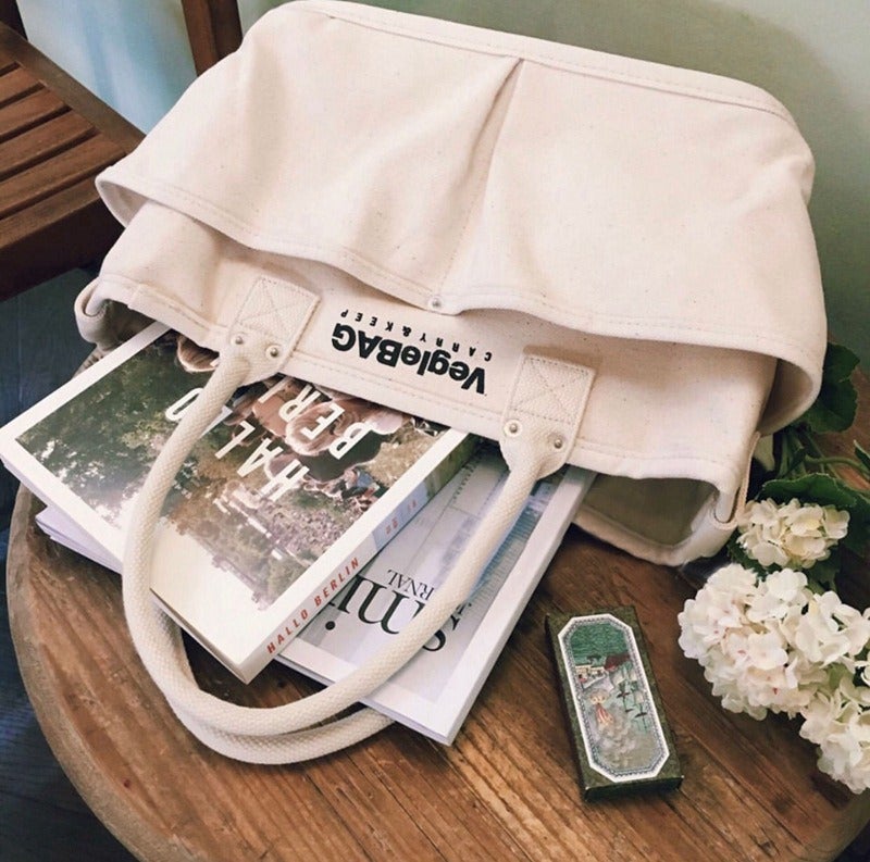 Japanese Vegiebag Mommy Bag Portable Mother And Baby Bag For Going Out Lightweight Large Capacity Mother Bag Women'S Canvas Tote Bag - Image 5