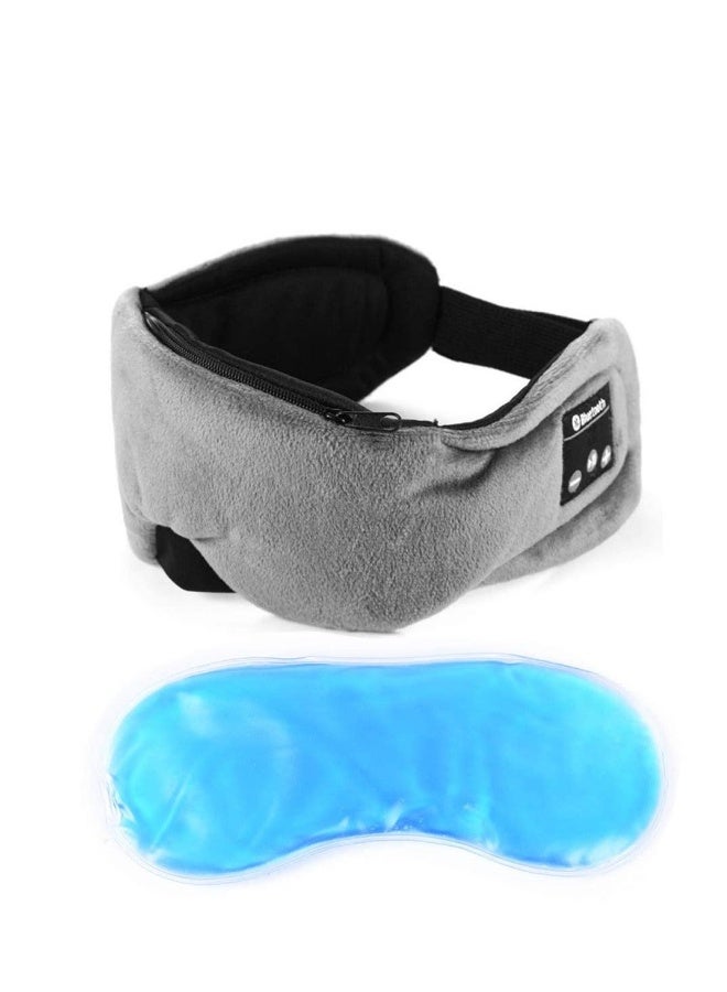 Generic Wireless Sleep Mask Headphones Bluetooth 5.0 Sleeping Eye Mask with Gel Sleep Mask for Cool/Warm Therapy, USB Rechargeable, Washable Handsfree Music Travel Sleep Eye Cover for Men Women - Image 1