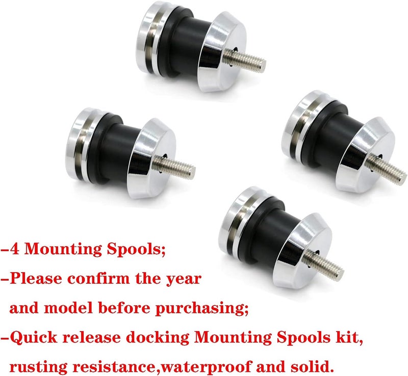 BAIONE 4 Pcs Motorcycle Saddlebags Backrest Sissy Bar Mounting Spools for Indian Scout 2015-2020 & Scout Sixty 2016-2021 - Image 2