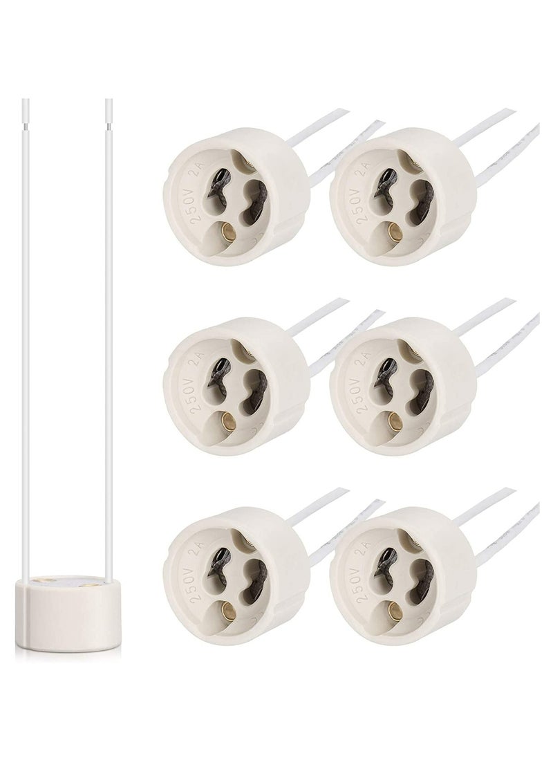 Generic GU10 Base Socket 6 Pcs,Wire connector socket for GU10 Spotlight (Lot of 6)  - Image 1