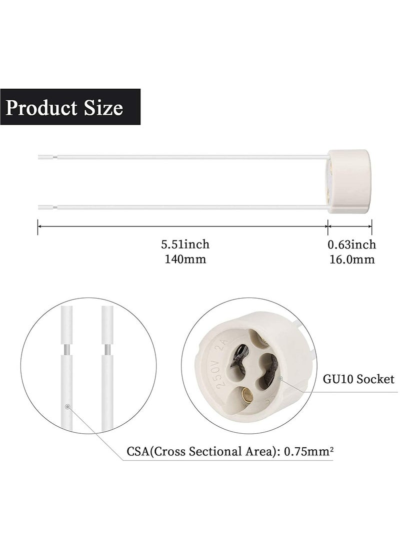 Generic GU10 Base Socket 6 Pcs,Wire connector socket for GU10 Spotlight (Lot of 6)  - Image 2