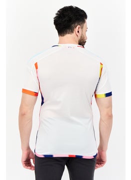 Adidas Men Sportswear Fit Short Sleeves Belgian Football Jersey Shirt, White  - Image 3