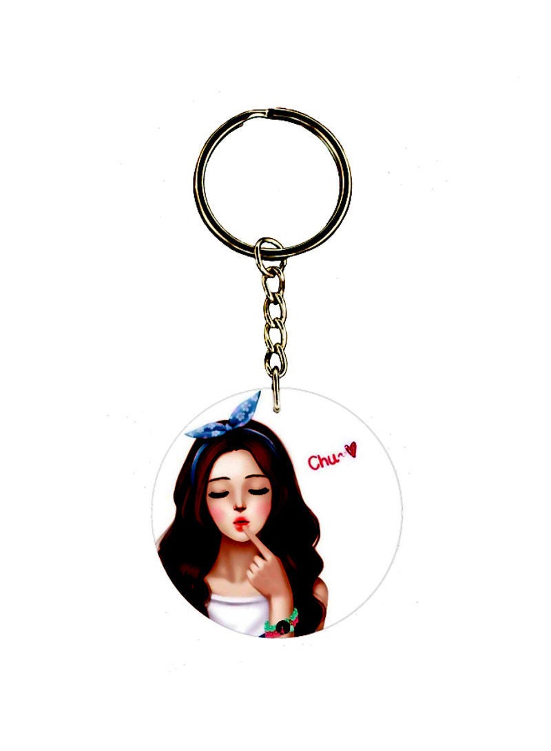 RKN Animie Girl Printed Keychain