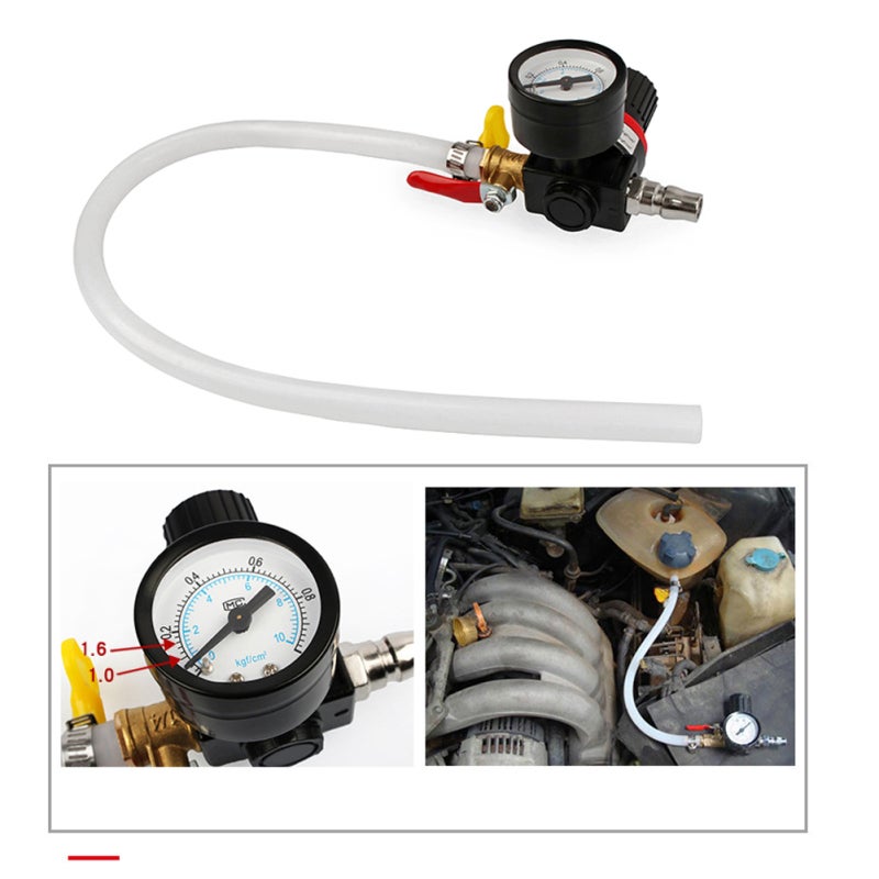 Car Cooling System Pressure Testing Kit Watertank Leak Detector Leakage Testers 0-8kg Pressure Adjustable - Image 2