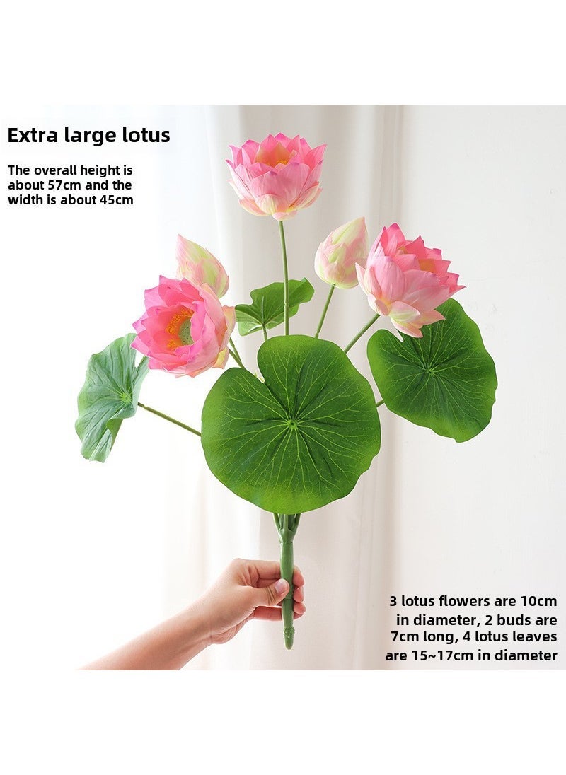 Generic Artificial Lotus Flowers for Home Decor Light pink lotus 