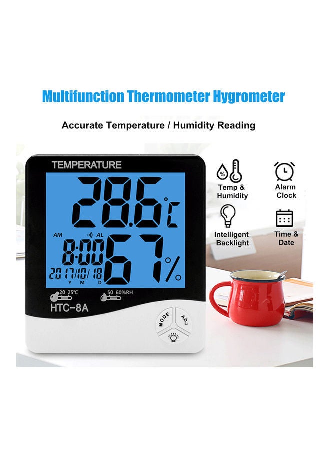 NIBEMINENT Digital Hygrometer Thermometer Indoor Monitor Black 17.00 x 3.00 12.80cm - Image 3