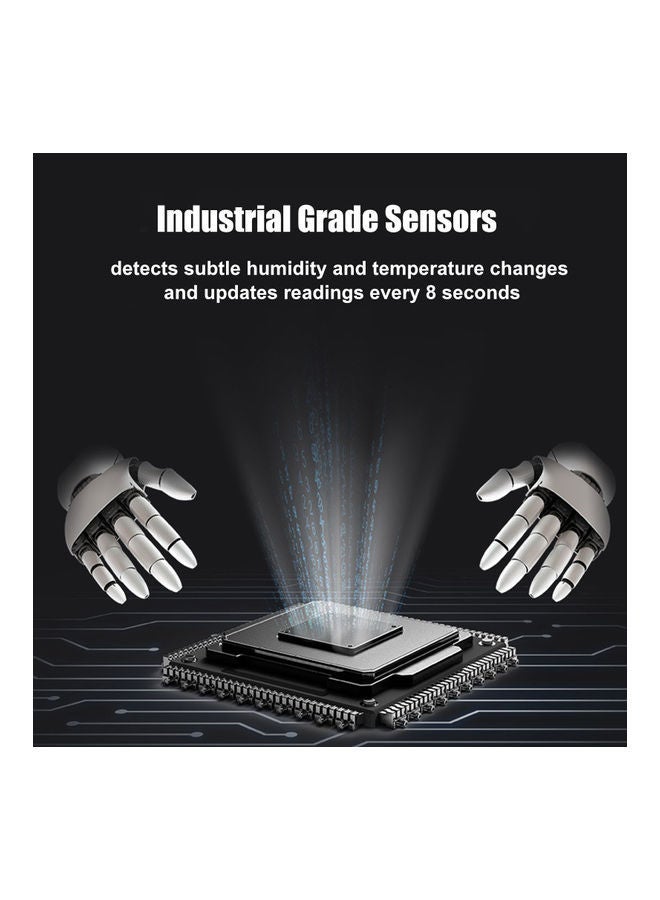 NIBEMINENT Digital Hygrometer Thermometer Indoor Monitor Black 17.00 x 3.00 12.80cm - Image 4