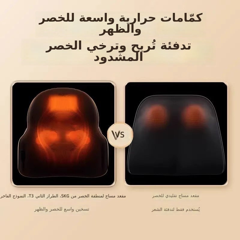 إس كيه جي جهاز تدليك الخصر للسيارة SKG T3-2 - دعم ظهر متعدد الوظائف مع العلاج بالحرارة، هدية مثالية - Image 3