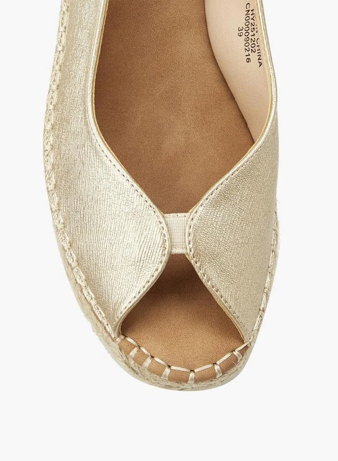 Peppermint GOLD Women Wedge Heel Espadrille Sandals for Women | Best Price UAE
