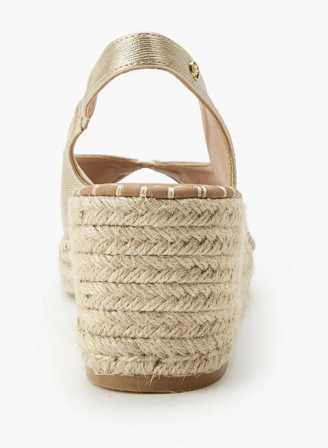 Peppermint GOLD Women Wedge Heel Espadrille Sandals for Women | Best Price UAE