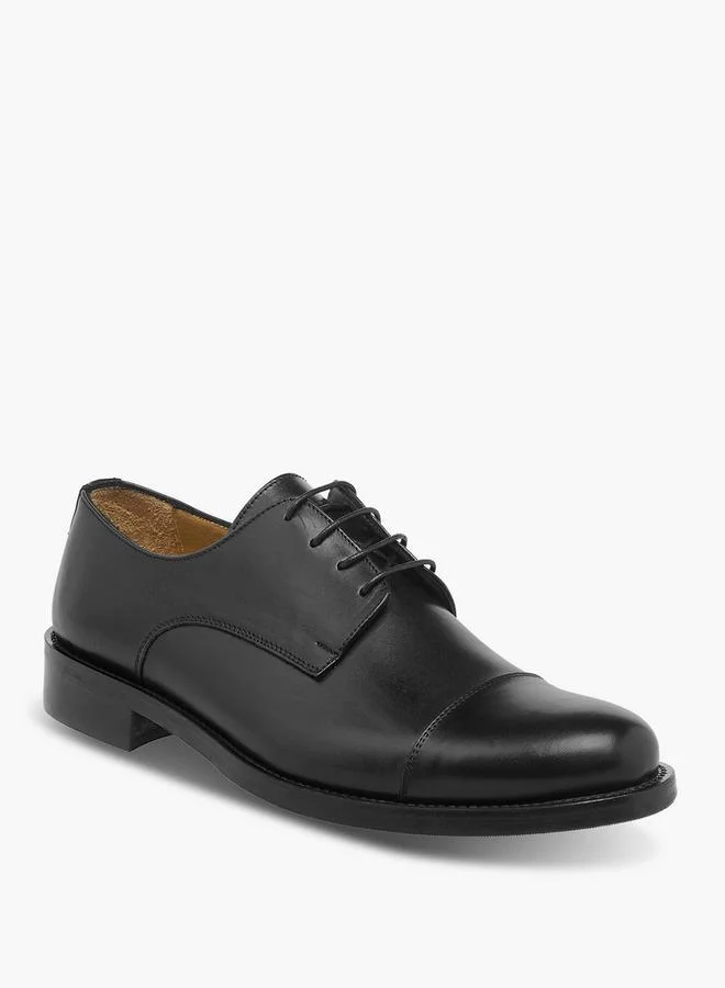 دوتشيني Men Lace-Up Leather Derby Shoes