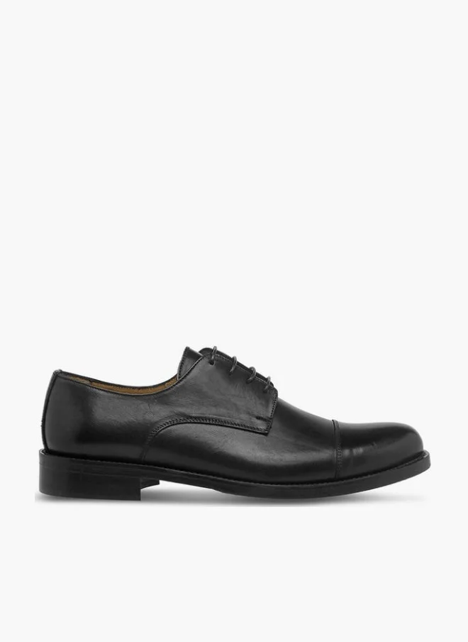 دوتشيني Men Lace-Up Leather Derby Shoes