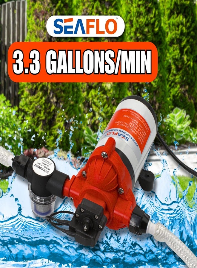 SEAFLO 33 Series Water 110V AC Pressure Pump - 115V AC, 3.3 GPM, 45 PSI, Self Priming, Smart Pressure Switch, for RV/Caravan/Marine/Industrial Use-NSF, CE & Rohs Certified, UL Listed, 4-Year Warranty - Image 4