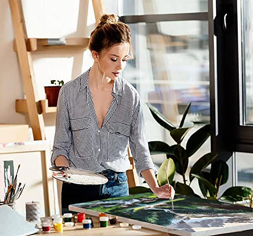 eniref Paint by Number Mountains waterfall DIY Painting On Canvas, Paintwork with Paintbrushes Acrylic Paints,Perfect for Paint by Numbers for Adults and Kids Students Beginner, for Home Wall Decor16x20 Inch - Image 4