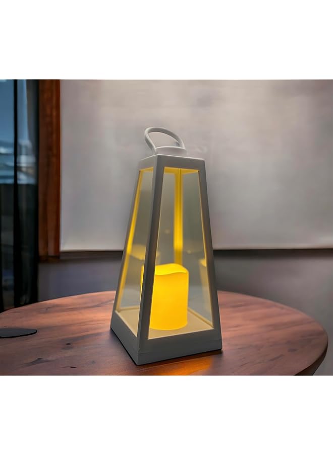 erorex Ramadan Lanterns With Led Candles Lights Decorative Lantern For Ramadan Home Decor White - Image 3