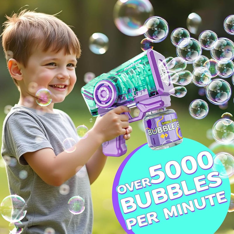 Beria Bubble Gun Toy Children's Bubble Machine Bubble Toy (Purple) - Image 3