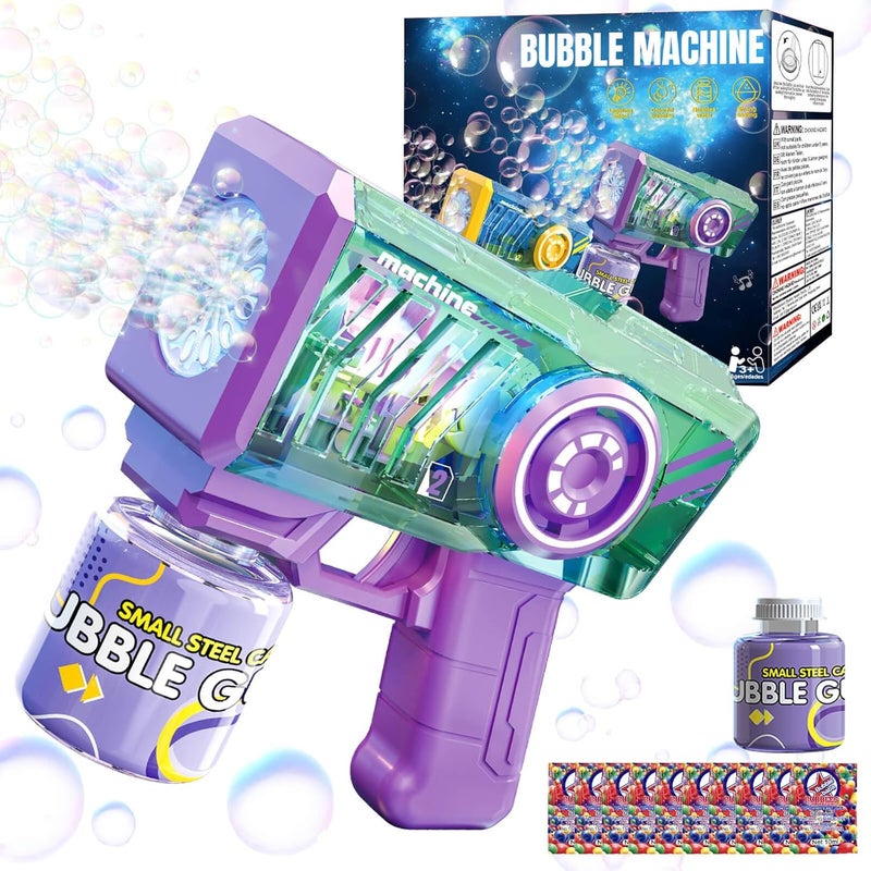 Beria Bubble Gun Toy Children's Bubble Machine Bubble Toy (Purple) - Image 1