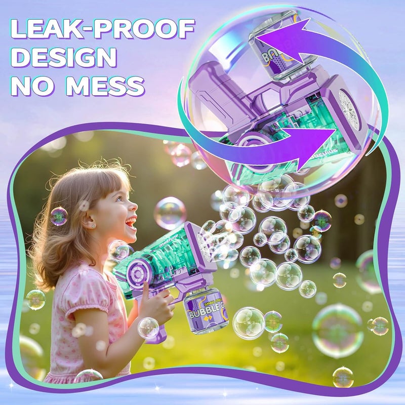 Beria Bubble Gun Toy Children's Bubble Machine Bubble Toy (Purple) - Image 5