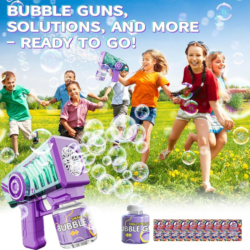 Beria Bubble Gun Toy Children's Bubble Machine Bubble Toy (Purple) - Image 4