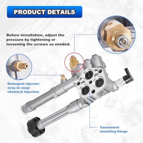 AUTOBABA Pressure Washer Pump Head Assy, Compatible with AR42940 AR Pump-SRMW2.2G26/ RMW2.2G24 Pump Head AR42518 AR43061 AR42940 Replacement Kit - Image 3