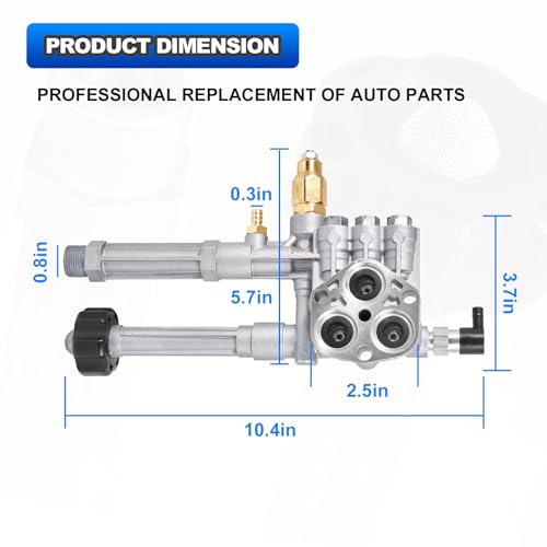AUTOBABA Pressure Washer Pump Head Assy, Compatible with AR42940 AR Pump-SRMW2.2G26/ RMW2.2G24 Pump Head AR42518 AR43061 AR42940 Replacement Kit - Image 2