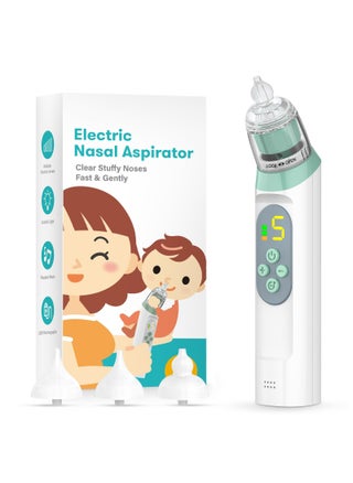 Electric Nasal Aspirator for Baby - Nose Aspirator for Toddlers, Waterproof Baby Nose Sucker, Nose Cleaner with 3 Silicone Tips, Adjustable Suction Level, Music and Light Soothing Function - pzsku/Z2FE8D0D9296914461BC7Z/45/_/1739523090/d26dea5f-61d0-4665-a705-703d147f6efe