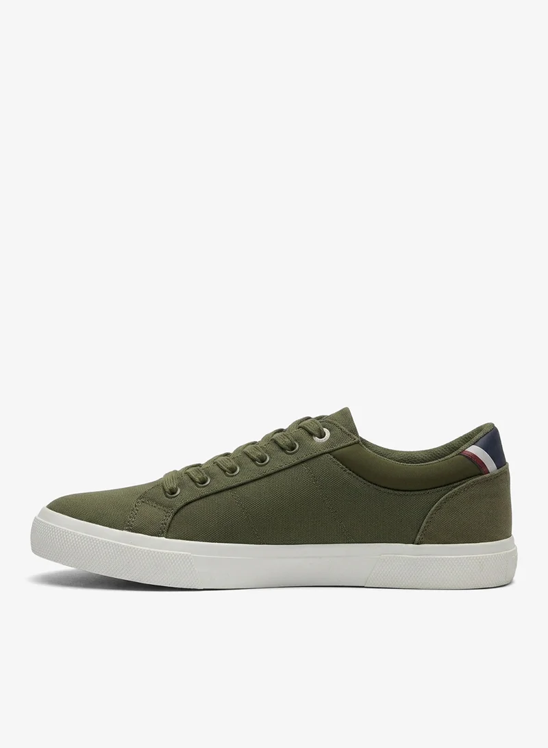 U.S. Polo Assn. Khakhi USPA Men’s Casual Canvas Sneakers – Khaki Green Lace-Up Lifestyle Shoes | Lightweight Everyday Comfort for Men | Best Price UAE
