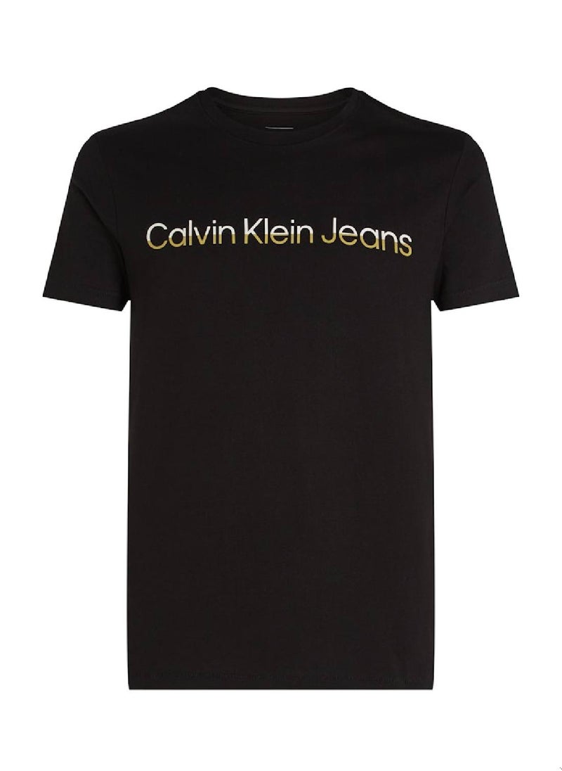 Calvin Klein Jeans Men's Institutional Logo T-Shirt - Cotton, Black  - Image 2