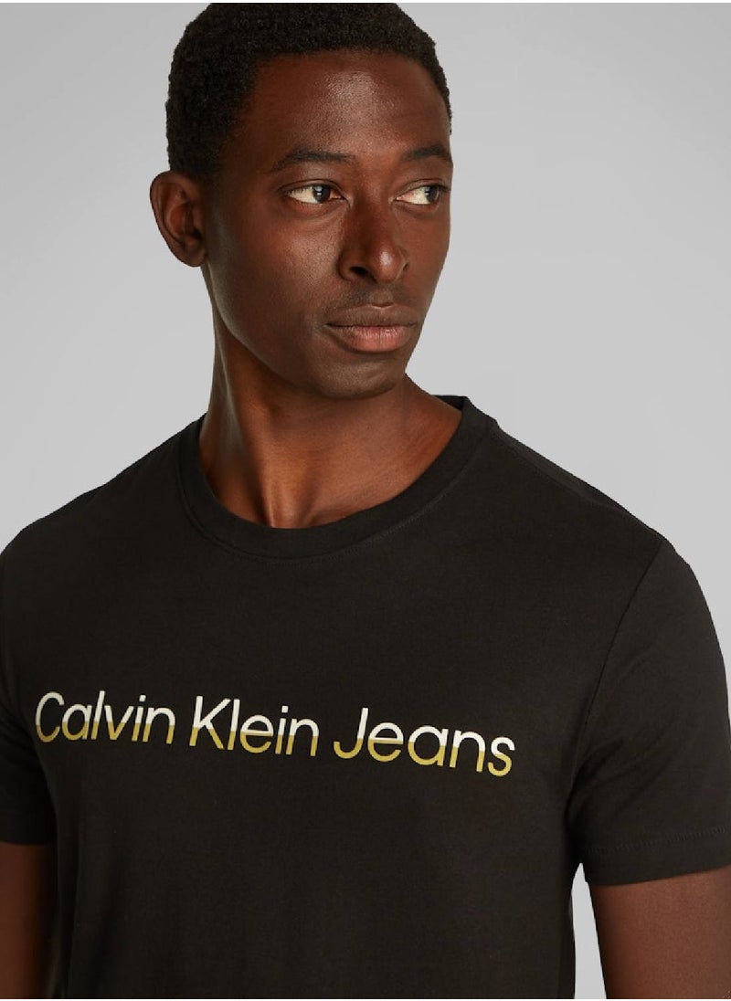 Calvin Klein Jeans Men's Institutional Logo T-Shirt - Cotton, Black  - Image 4