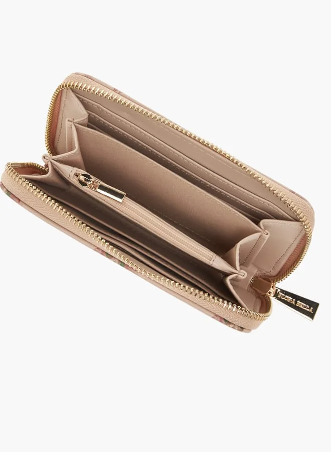 Flora Bella By Shoexpress Womens Floral Print Zip Around Wallet