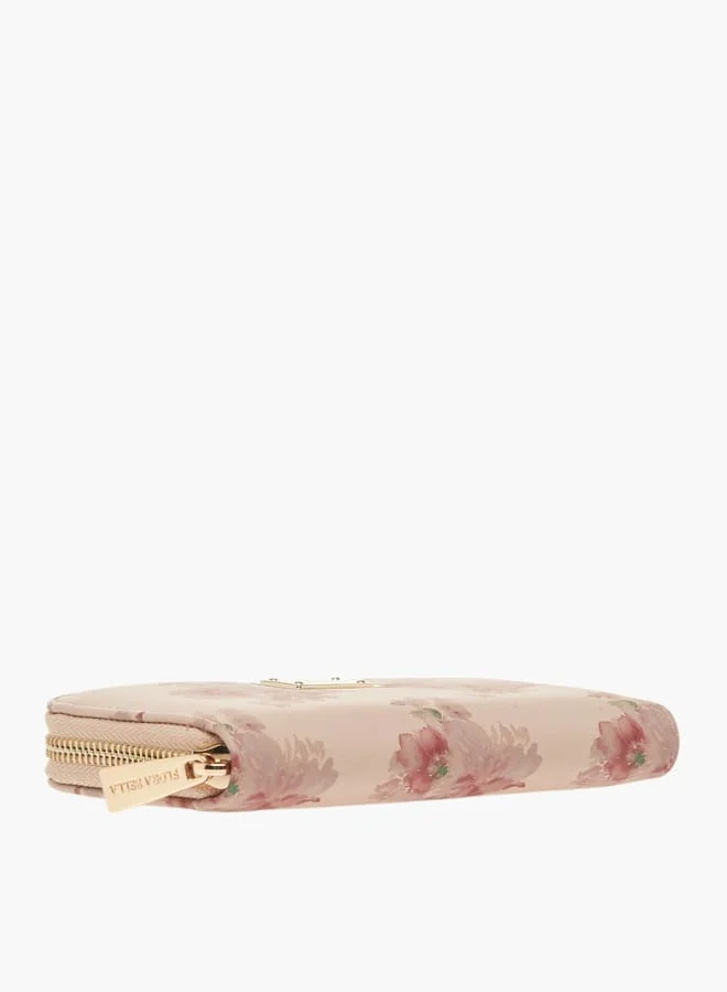 Flora Bella By Shoexpress Womens Floral Print Zip Around Wallet