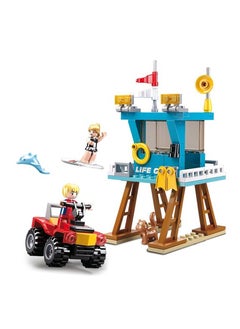 Sluban Sluban - Town Surf Beach Patrol Rescue Tower Bricks Set 119 Pieces - M38-B0670  - Image 2